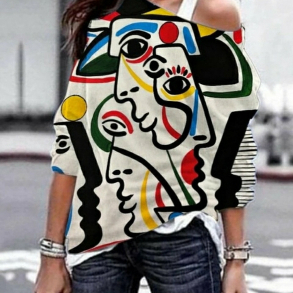 👩‍🎨HP👩‍🎨Picasso oversized tunic👩‍🎨👨‍🎨🧡 - Picture 4 of 5